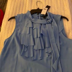 Pretty blue sleeveless top NWT